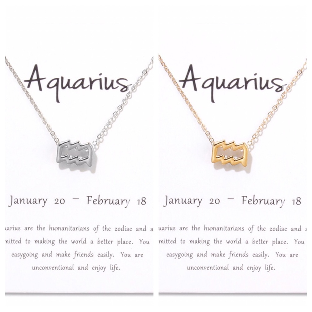 Aquarius ♒️ Zodiac Sign Necklace